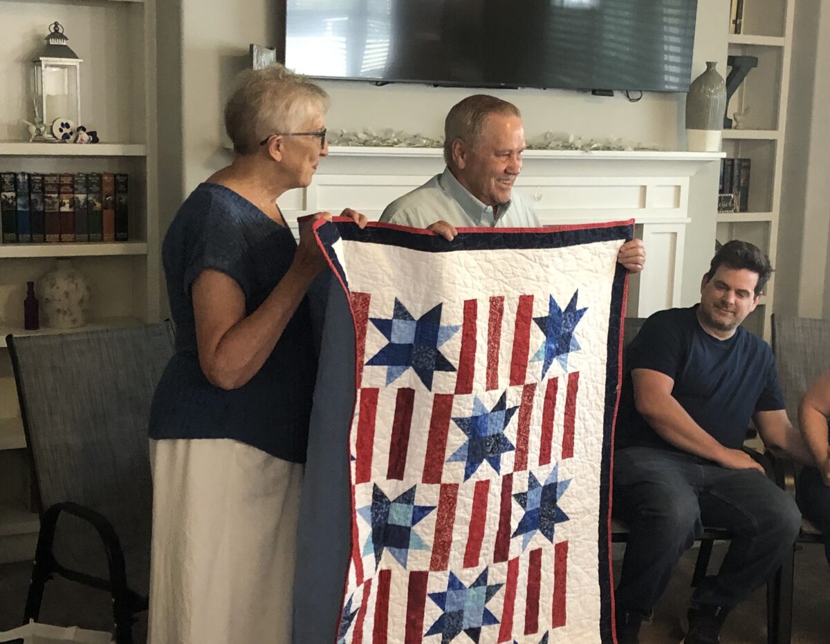 Vietnam veteran Jim Slade honored by Quilts of Valor